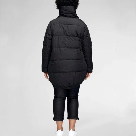 SOLD-NEW Universal Standard Kanda Black Puffer Coat Cocoon, Side Tie Plus - Picture 2 of 10